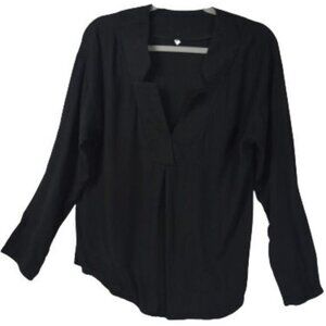 Womens Lightweight Black Tunic Blouse Size: XL